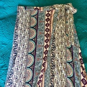 Boho Maxi Wrap Skirt